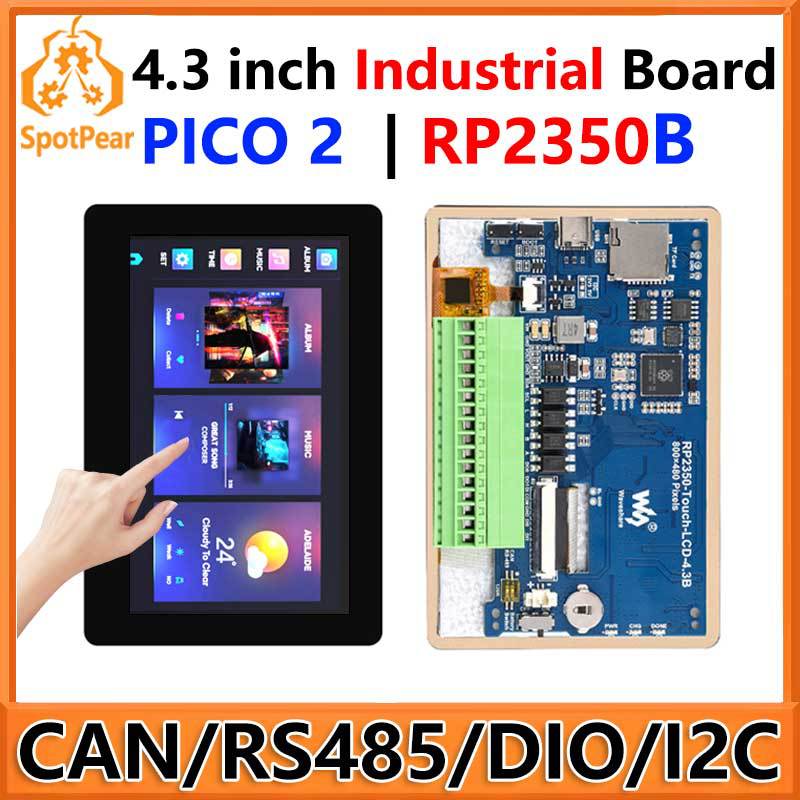 Raspberry Pi Pico 2 RP2350B 4.3-inch Capacitive Touch LCD Display Development Board
