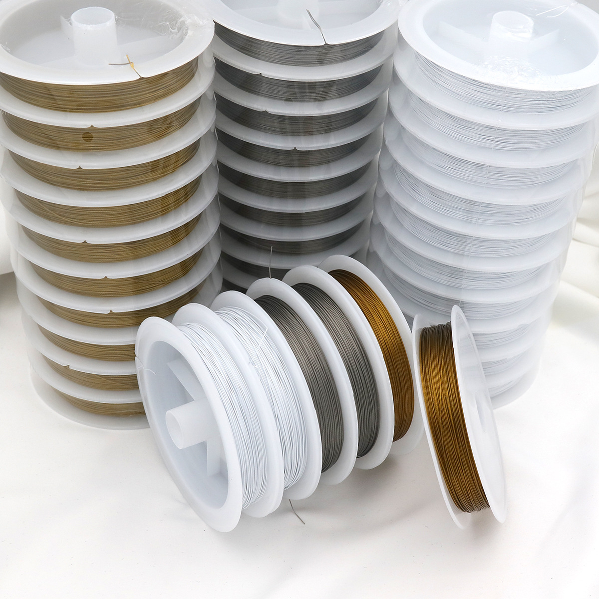 Factory-made steel wire, handcrafted DIY soft wire for beading jewelry, specialized fine metal stainless steel wire for threading pearls.