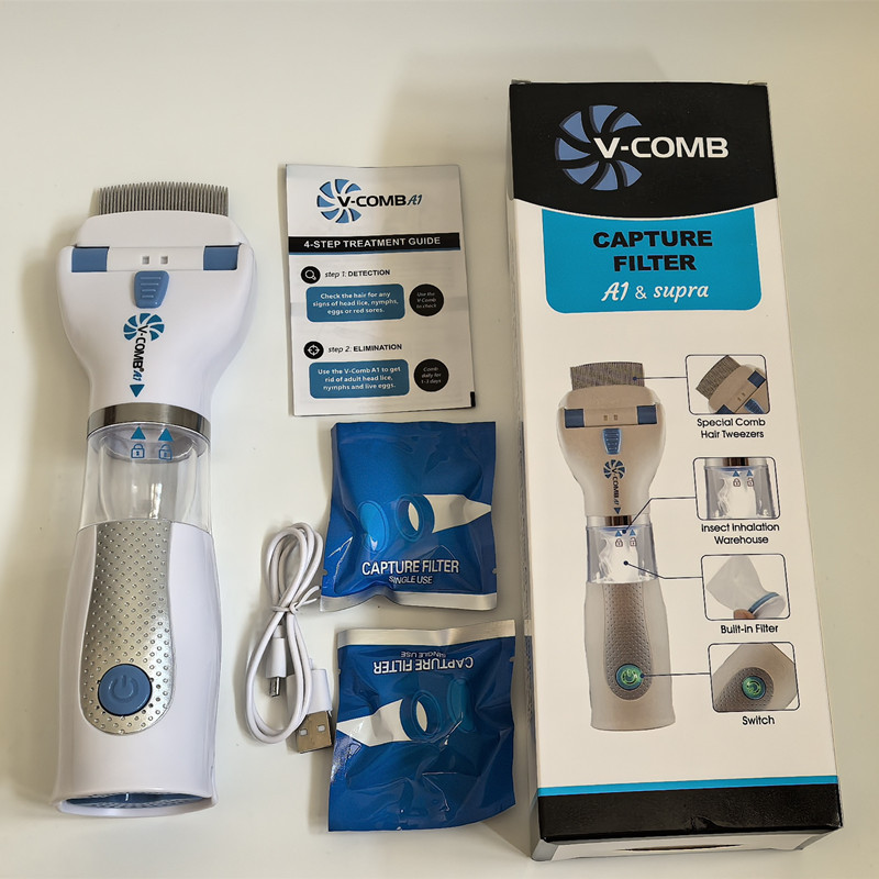 Cross-border pet lice remover: new USB‑charging model, dog and cat hair cleaner, portable flea comb for catching lice