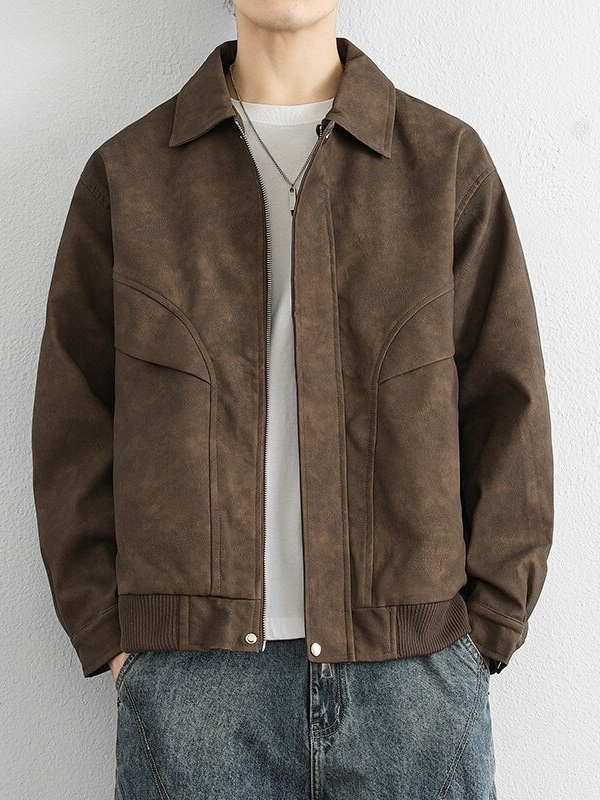 New arrival cardigan with a lapel, men’s American‑style vintage heavyweight casual jacket—stylish, versatile, and supremely comfortable.