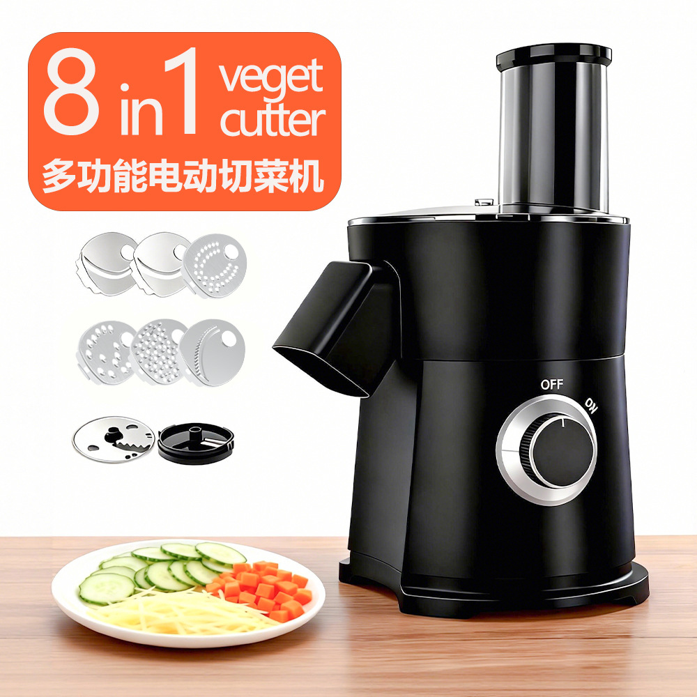 Cross-border salad maker, multifunctional electric vegetable slicer, grater, and grinder for cheese and vegetables