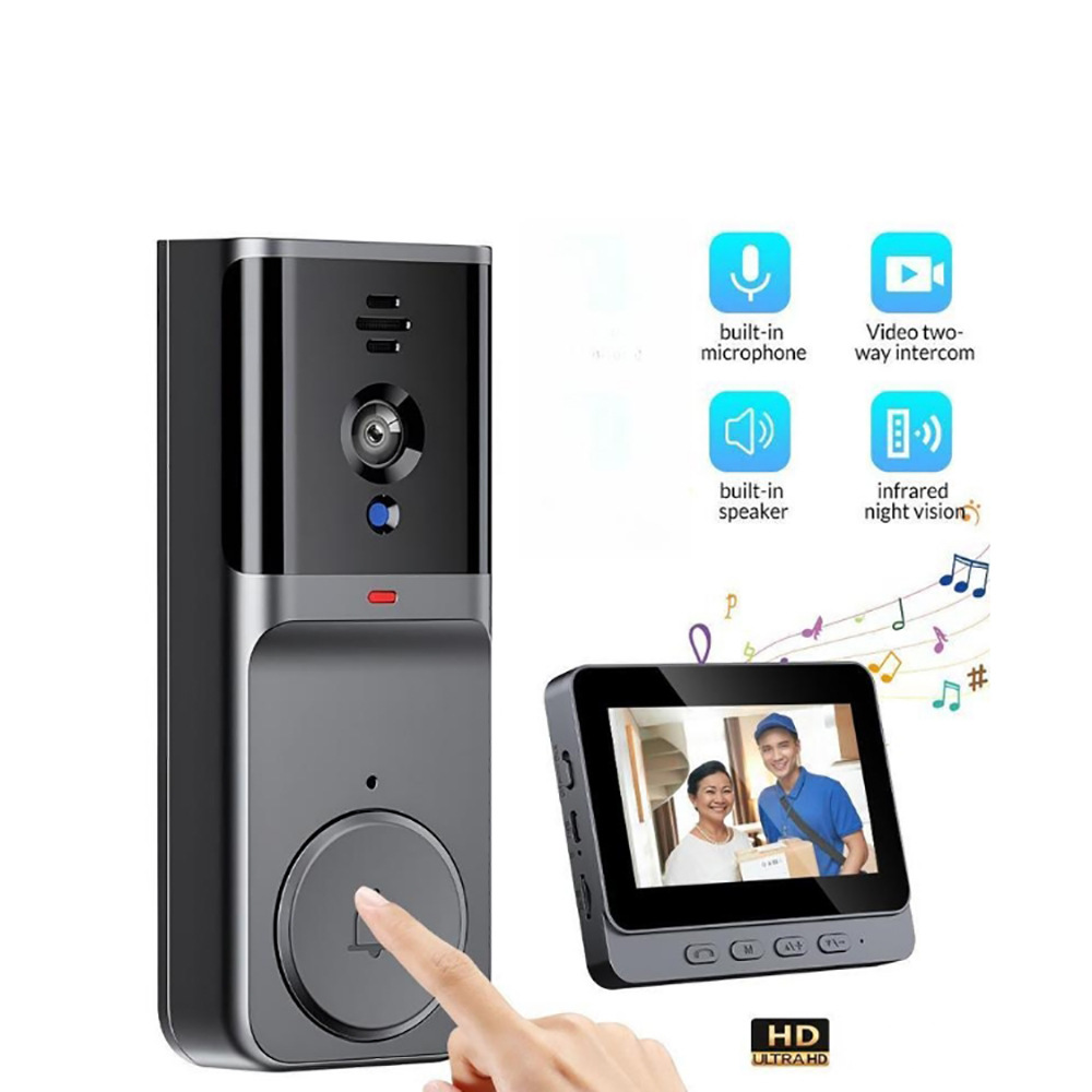 Manufacturer's wireless visual door lock 4.3-inch screen home with smart two-way dial-up video monitoring building dial-up