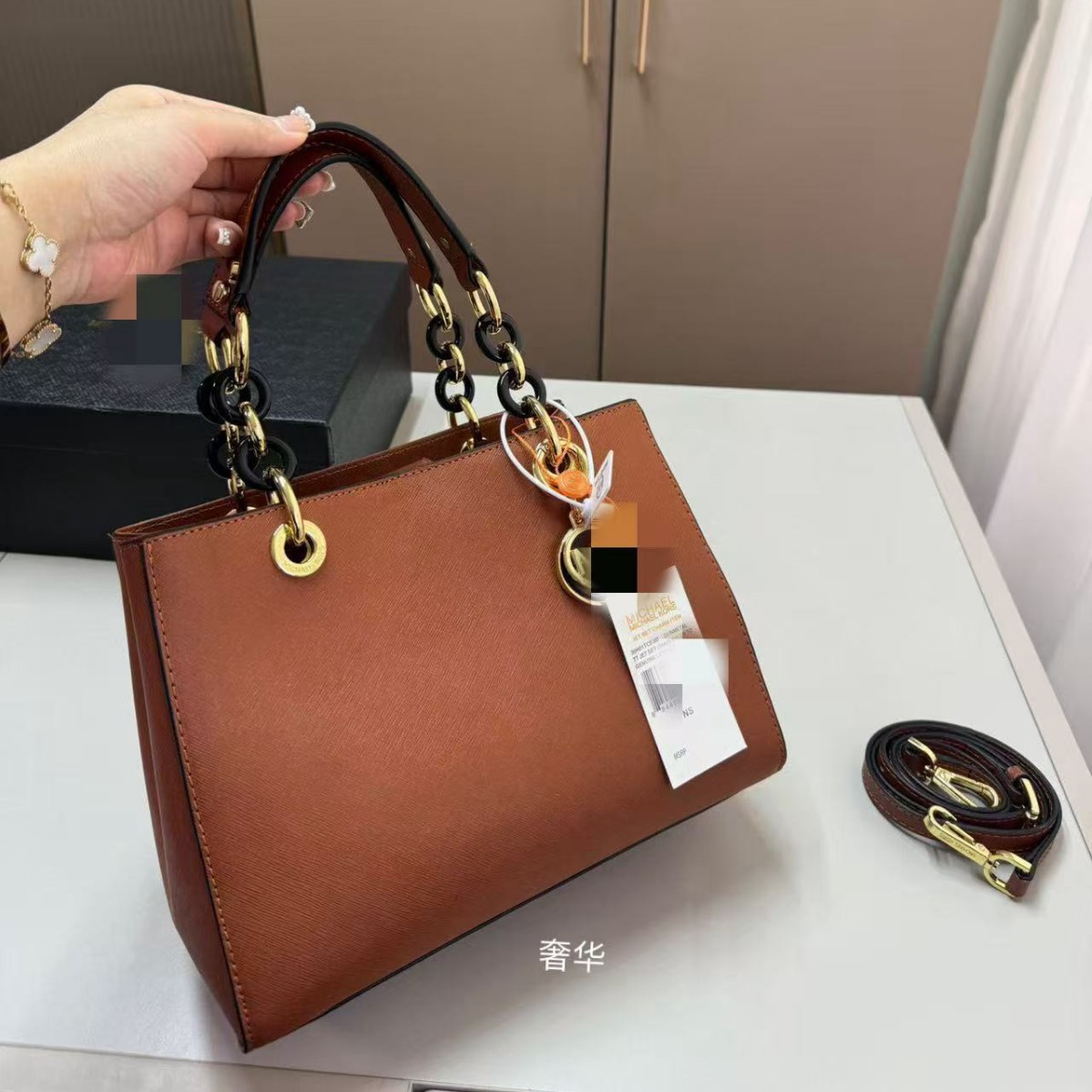 Classic L-Jia & Lu-Jia high-end version: Fortune Bucket handbag, tote bag, shoulder bag, crossbody bag—genuine leather women’s bag for international trade.