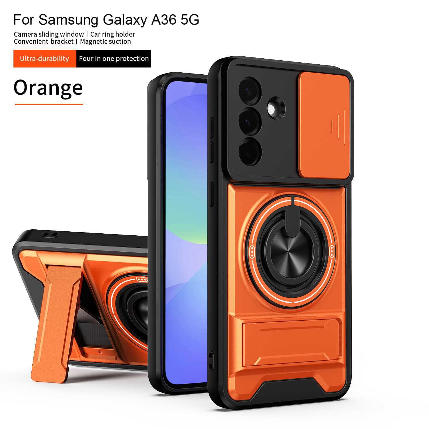 Suitable for Samsung Galaxy A55 rotating stand, A56 phone case, A35 Shunjia window‑style case, A34 protective cover, A16