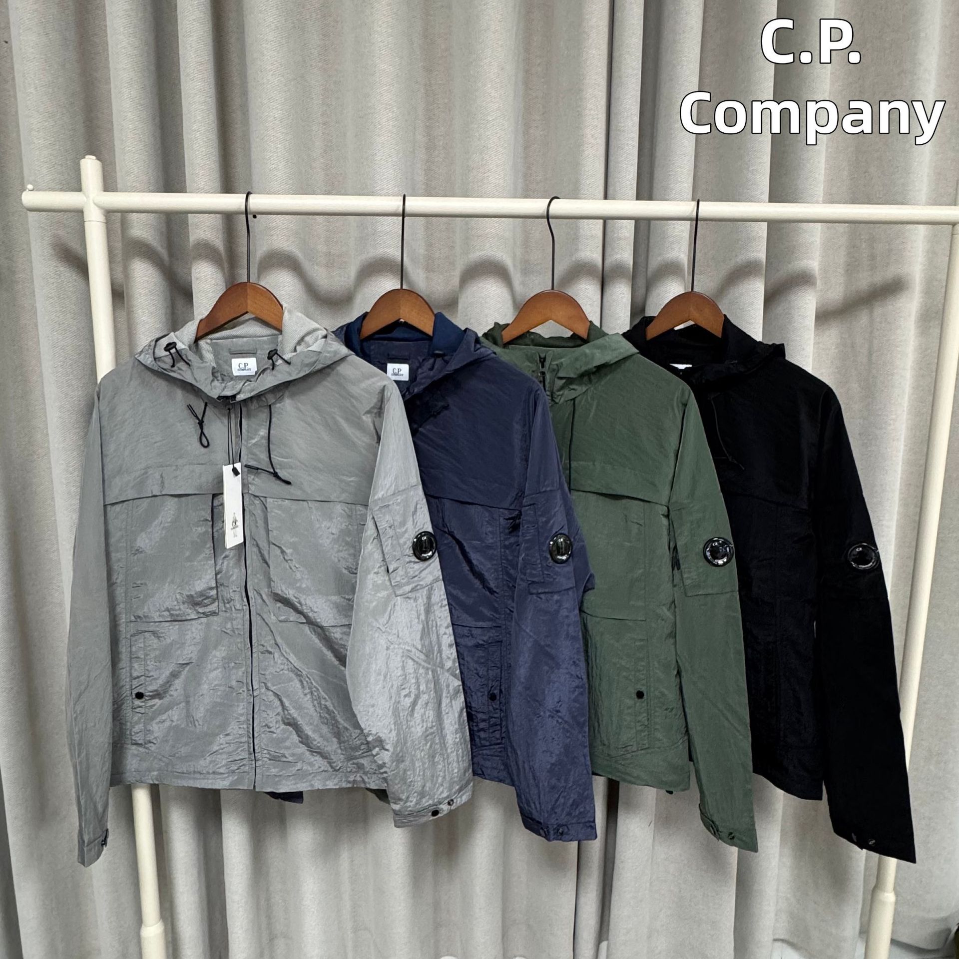 Cross-border foreign trade CP Company spring hooded jacket coat European and American casual street fashion trend for men and women