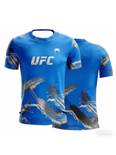 2026 summer men’s T-shirt, best-seller, UFC, boxing, competition, fashionable quick-drying, casual, breathable T-shirt
