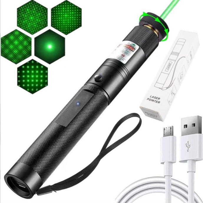 Cat‑Teasing Laser Pointer, High‑Power Flashlight, Green Light, Straight Beam, Starry‑Sky Laser Lamp, Driving School Sand Table Pointer, Real Estate Sales Flashlight