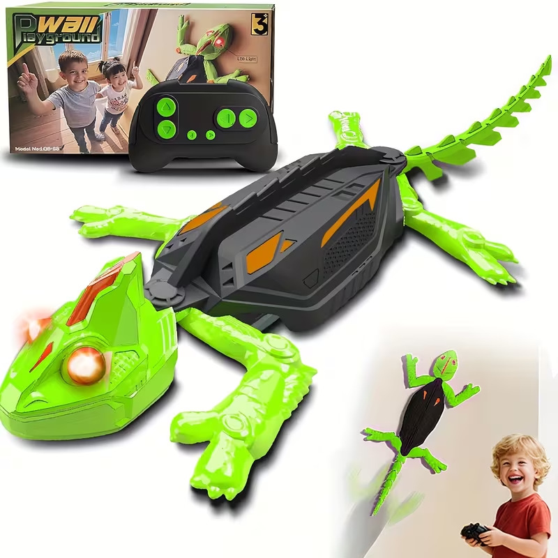 Cross-border electric remote controlled climbing wall color-changing dragon simulated crawling car squid animal remote controlled car children's toys
