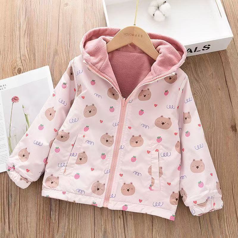 Girls’ Spring Jacket, 2026 Spring/Autumn Top, Double‑Sided Wear for Middle and Older Kids, Trendy Windbreaker for Girls