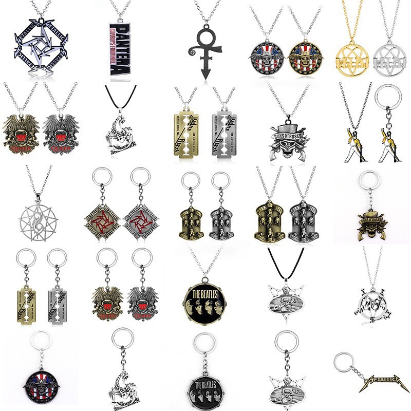 Cross-Border Hot-Selling Band Series Jewelry: Personalized Band Logo Commemorative Necklace, Simple Sweater-Style Accessory Necklace