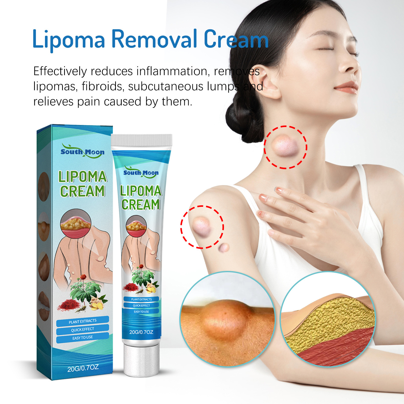 South Moon Body Care Cream Gentle daily care Cleansing smooth body Skin texture is delicate