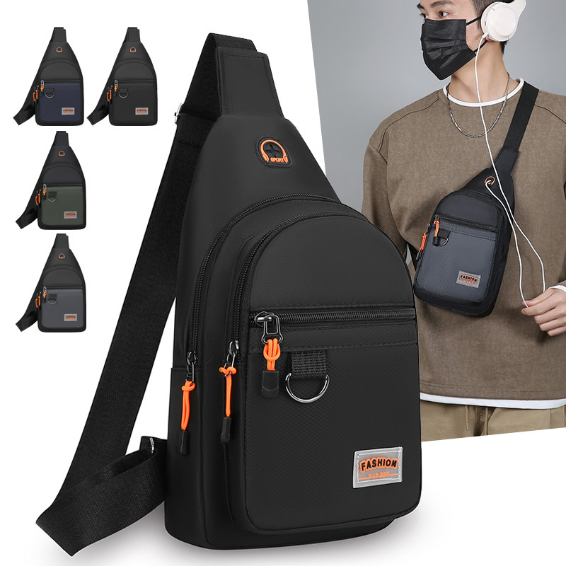 New Color‑Block Men’s Bag, Japanese‑Style Trendy One‑Shoulder Crossbody Bag, Perfect for Outings, Commuting, Travel, and Everyday Casual Use—Small Crossbody Bag for Men