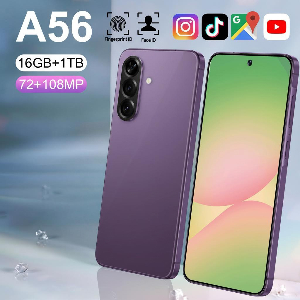 Cross-border A56 smart phone 16+1T Android 7.3 inch large screen phone from the original manufacturer TK/Temu