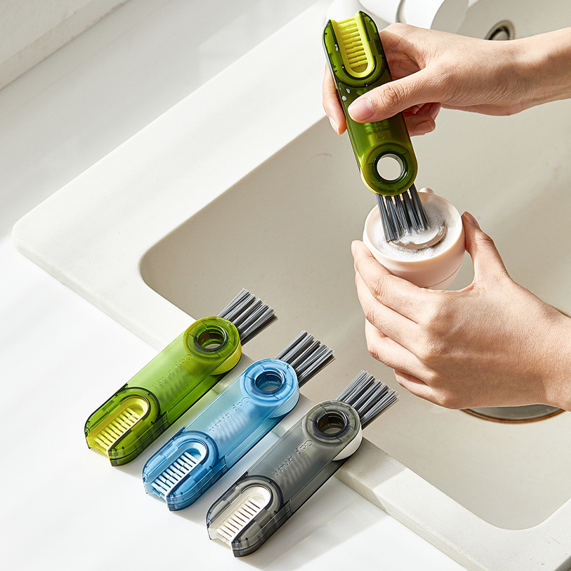 Three-in-one U-shaped cup brush water cup cleaning convenient heating cup milk bottle tea cup gap U-shaped cup mouth cleaning brush