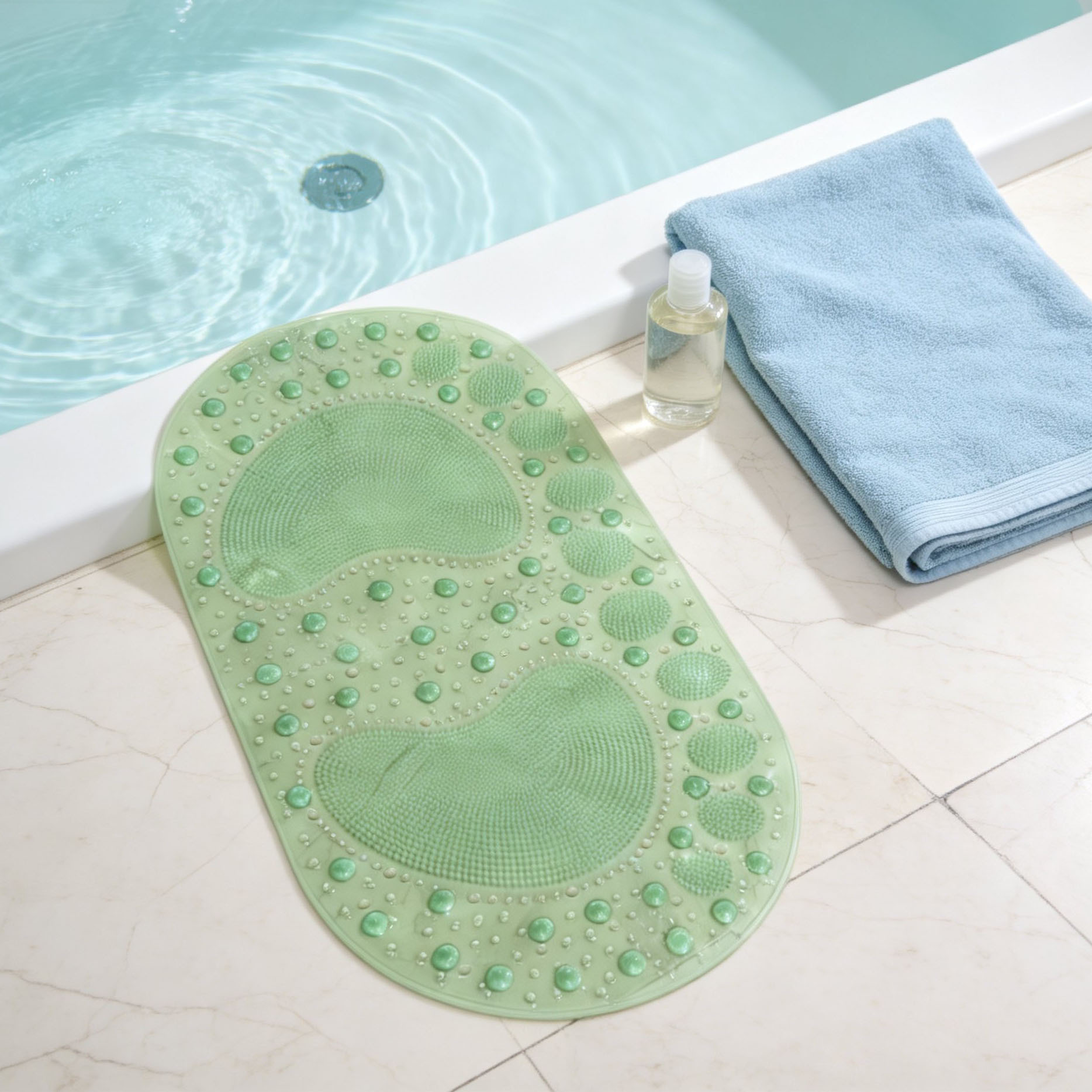 Bathroom non-slip mat, shower room fall-proof waterproof suction-cup massage foot scrubber, small foot pad, waterproof mat, household anti-fall mat