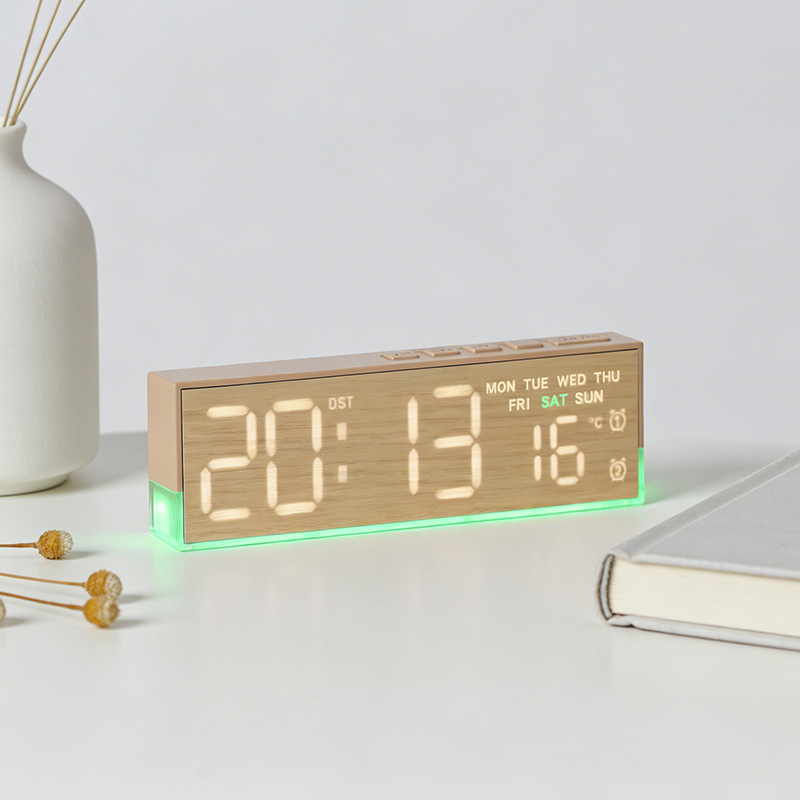 Cross-border New Arrival Night Light Clock, Multifunctional Electronic Clock, LED Digital Clock with Two Alarm Sets, Model 5532/5535