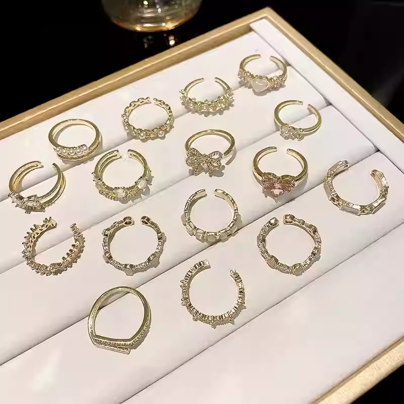 Real gold-plated zircon belt buckle ring, 2026 new arrival—light luxury, sophisticated high-end feel, fashionable and versatile index finger jewelry