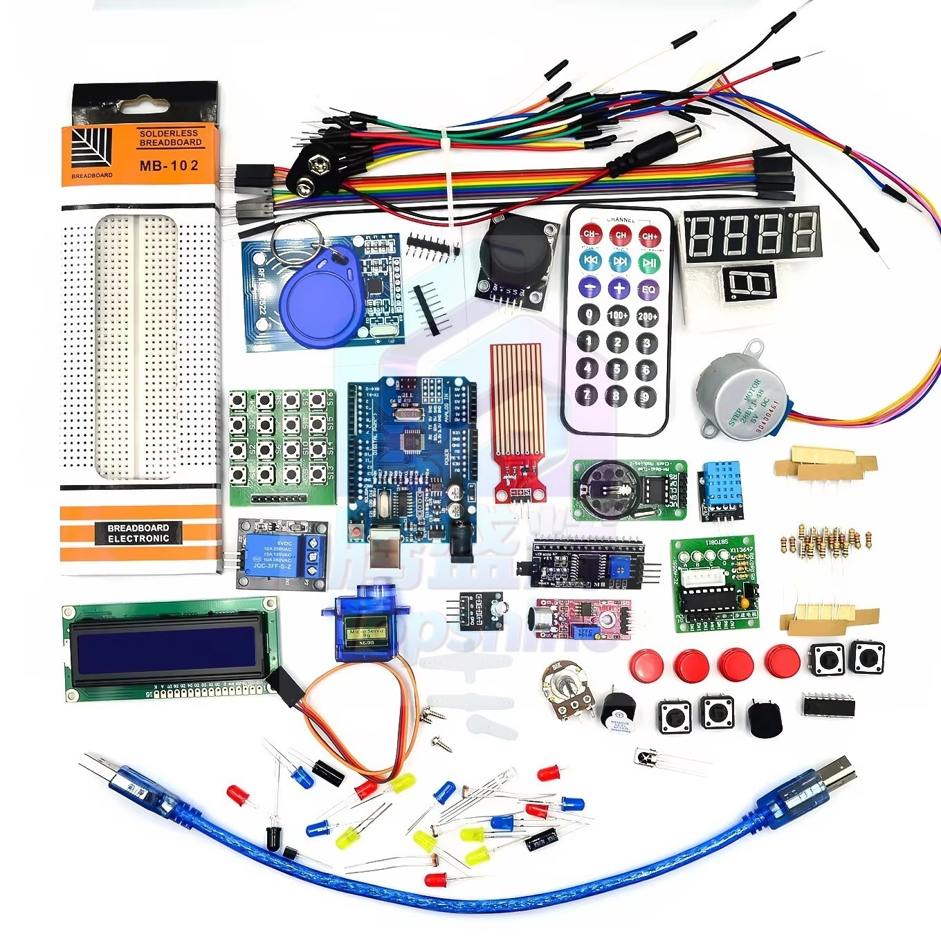 RFID Upgraded Starter Learning Kit for UNO R3 Development Board, Stepper Motor Learning Kit