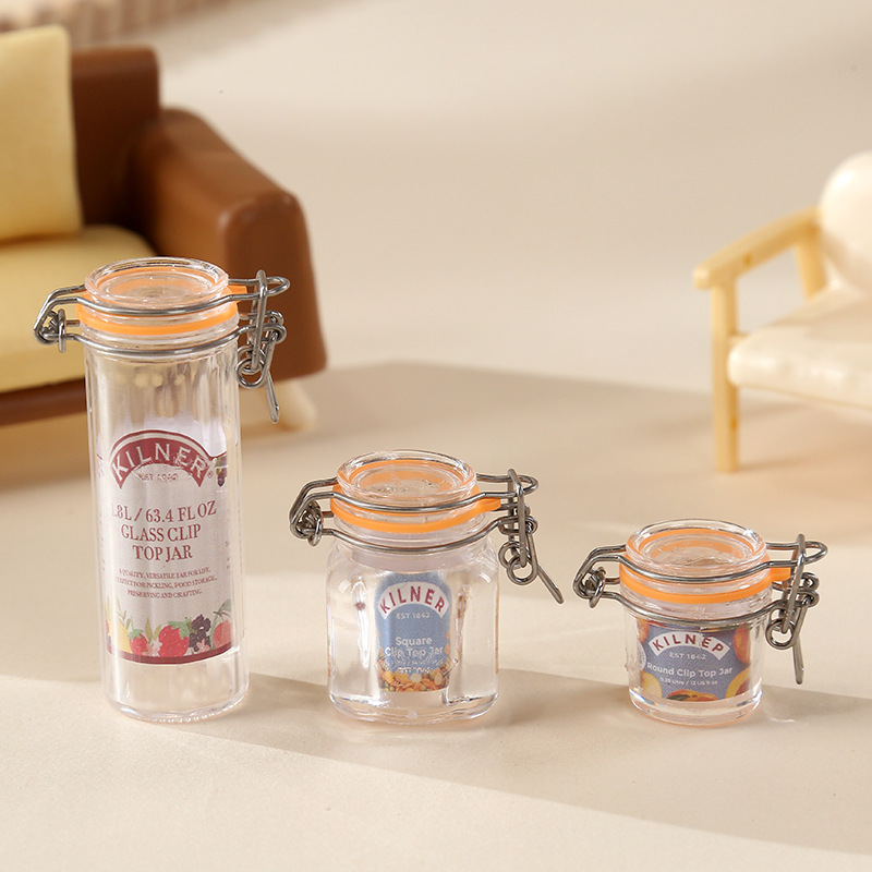 Cross-border miniature Instagram-style storage jars, mini toy set, vintage decorative scene props and model pieces
