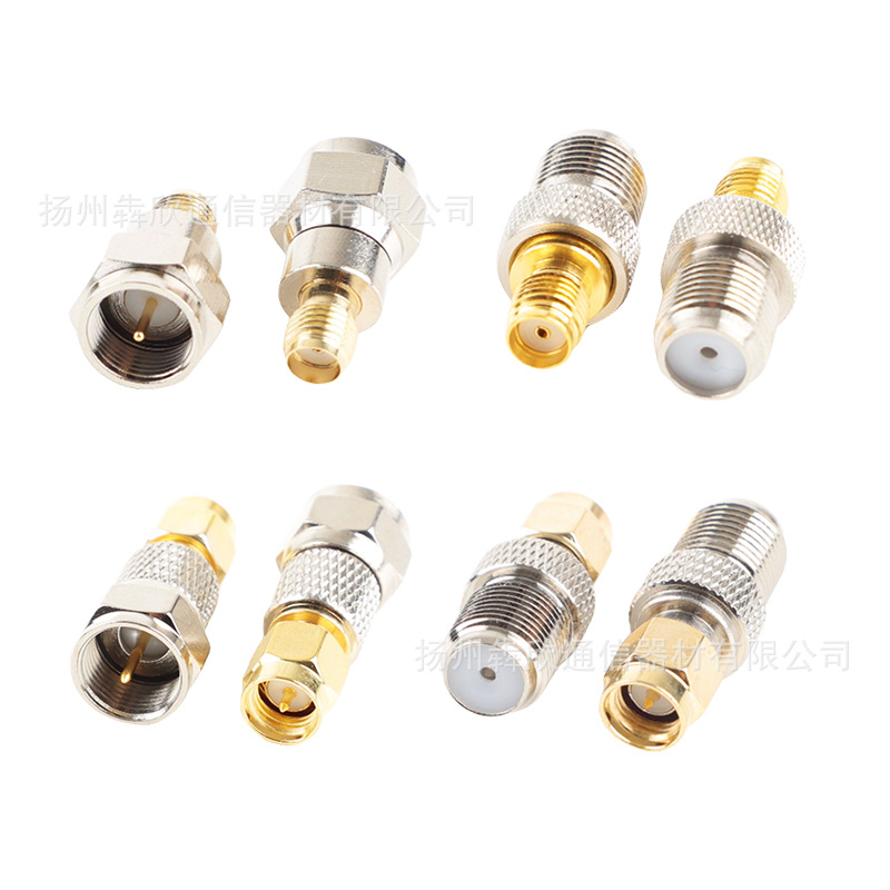 British-style F male to SMA female, F female to SMA male, F-K to SMA-JK test connector adapter