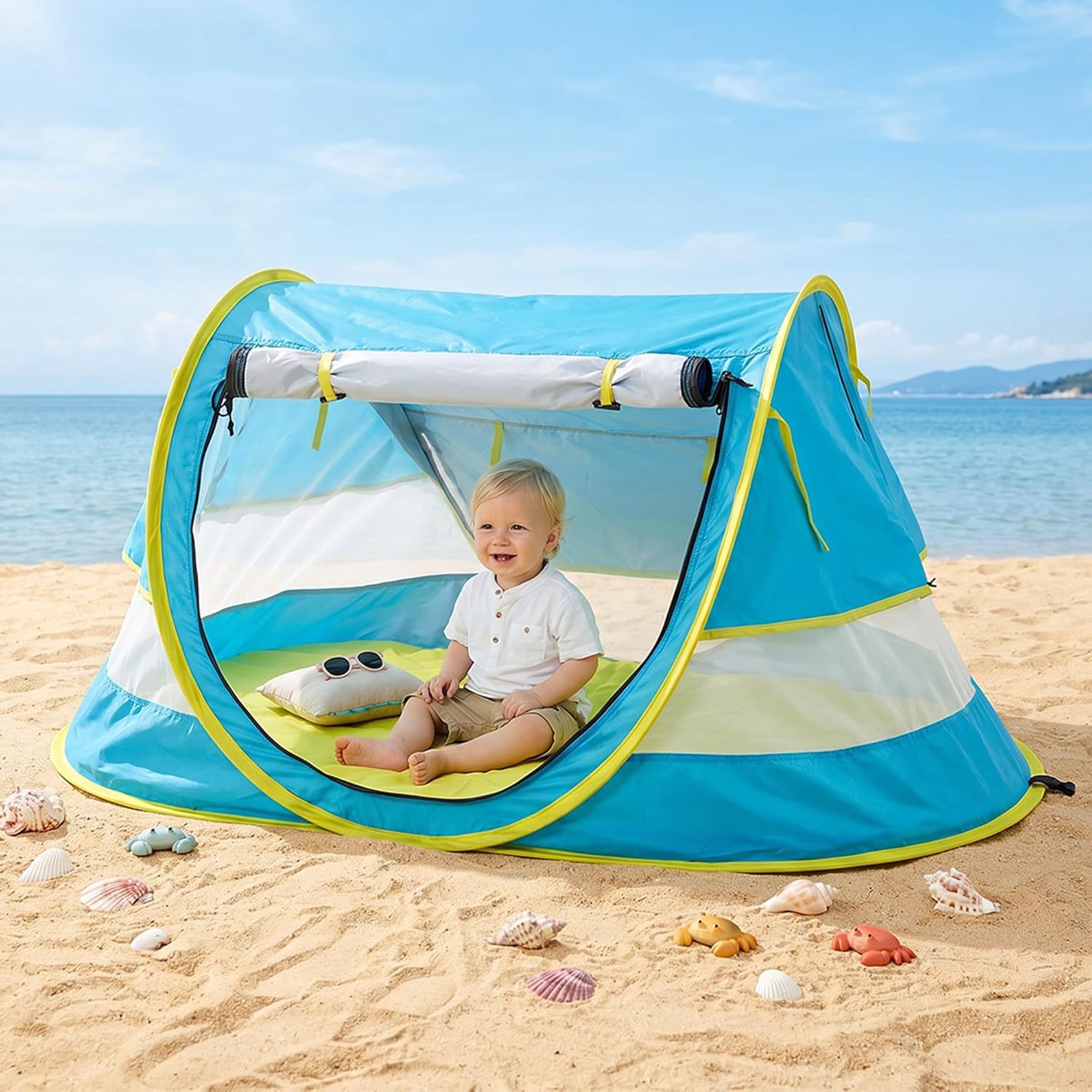 Cross-border Beach Small Tent Children’s Playhouse Outdoor Sunshade Canopy Baby Water Play Quick-Setup Folding Tent