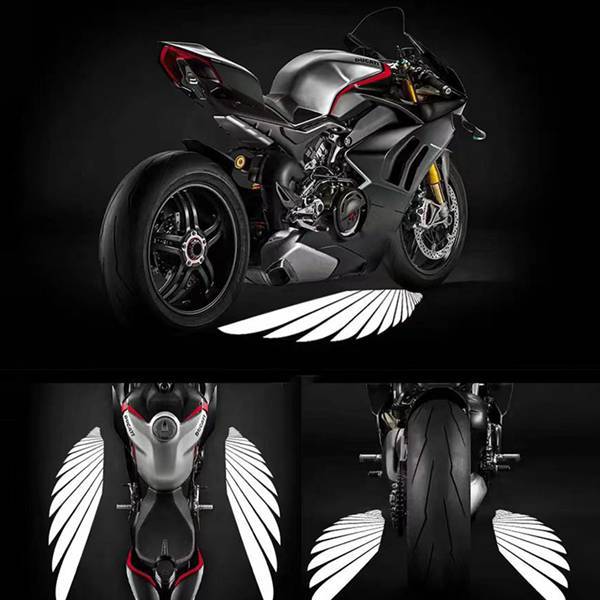 1 pair Color: Black Material: Metal + ABS 9-36V Motorcycle LED Underbody Projector Light Angel
