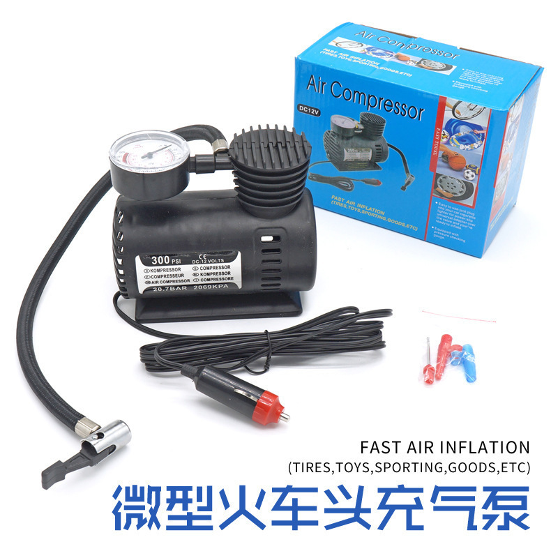 Train Head Inflatable Pump, Portable Car‑Mounted Electric Mini Air Pump Manufacturer – 12V Micro Tire Inflator for Cars
