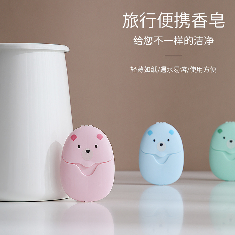 Travel‑size portable soap sheets, single‑use hand‑washing soap, mini pocket‑sized soap paper, 50 sheets