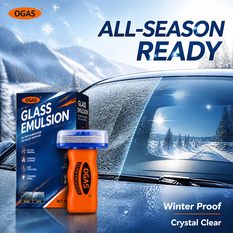 OGAS glass de-oiled film package handle style rainproof cleaning improved oil film restoration transparent field of view cross-border hot sale