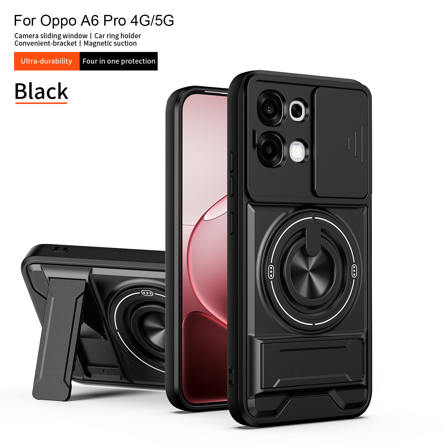 Compatible with OPPO A6 Pro, Shunjia phone case, A6X window‑view stand, A5 Pro drop‑proof, A3 protective cover.