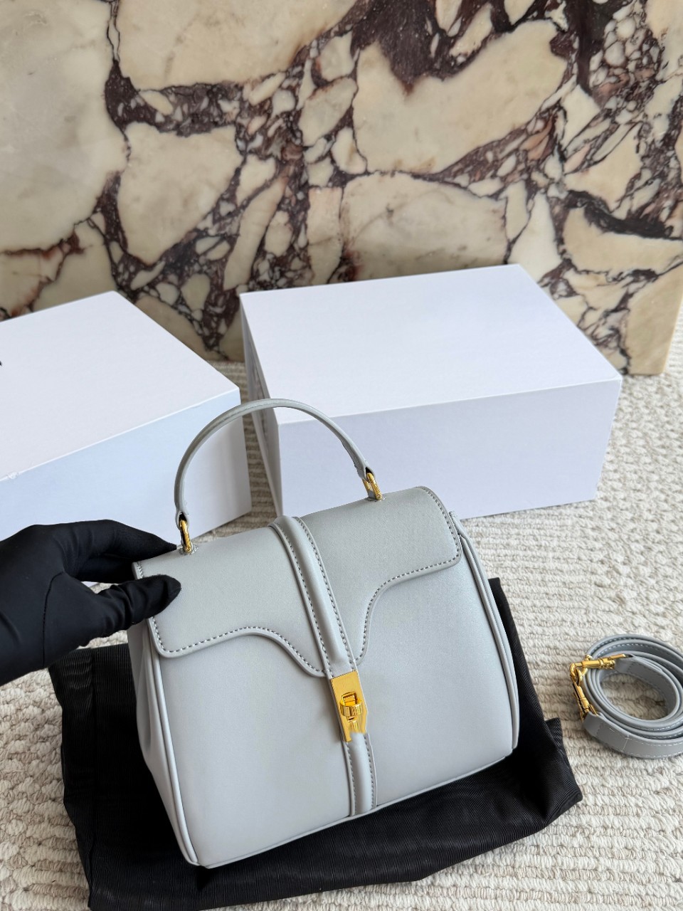 2023 European and American new arrival, high-end genuine leather soft 16-inch handbag, large capacity, fashionable commuter shoulder/crossbody women's bag