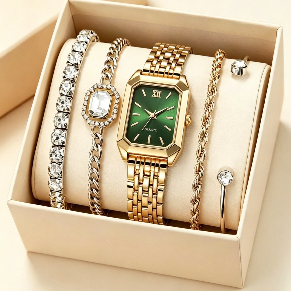 Europe and the Americas cross-border breakout ladies fashion bracelets diamond watches quartz watches exquisite suits temperament