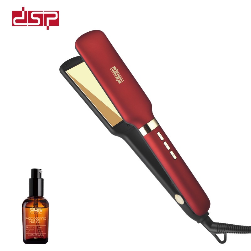 DSP Dansong dual-purpose hair straightener and curling iron, professional salon-use straightening plate that doesn’t damage hair, negative ion flat iron
