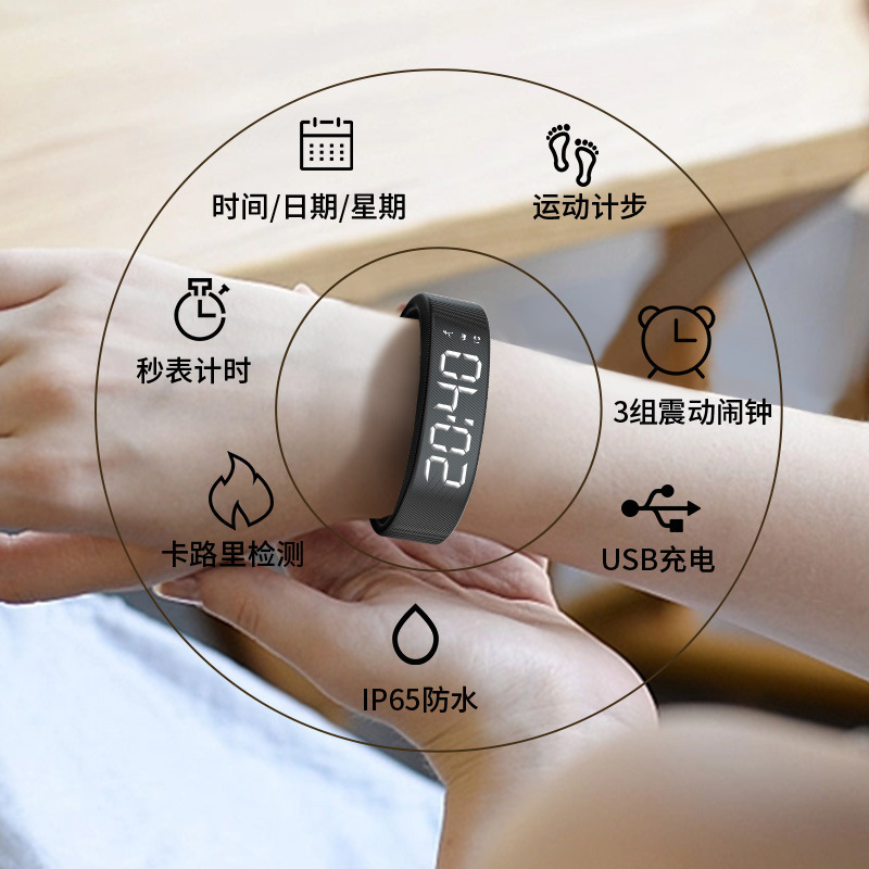 Cross-border Drop Shipping: T5C Smartwatch FD68S Smart Band—Round Color Screen, Music, Weather, Step Counter, Fitness Tracker