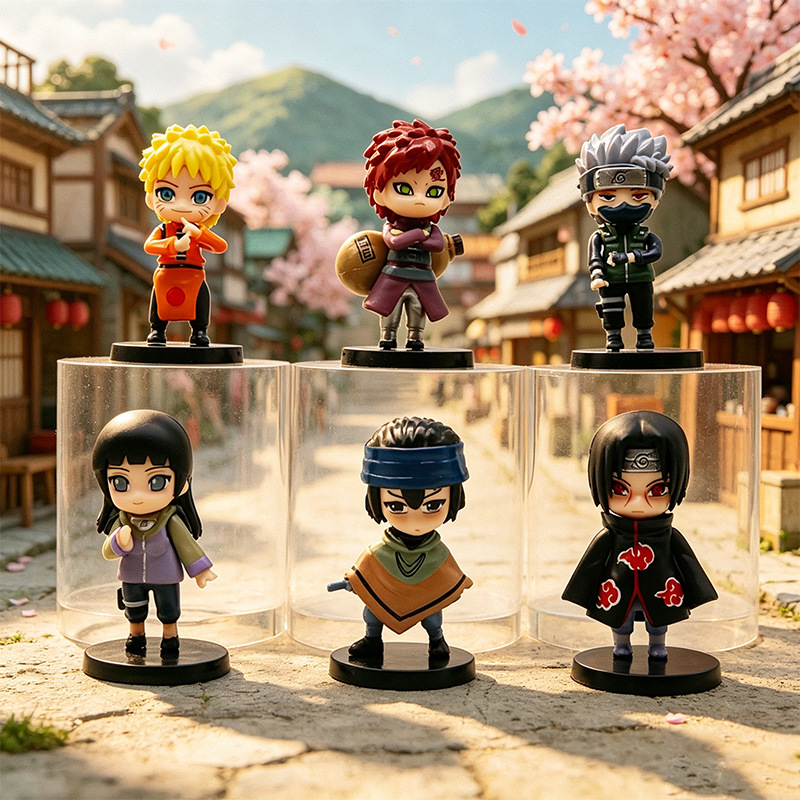 Mini Q‑style Shadow Alliance Ninja Figure Blind Box: Gaara, Naruto, Kakashi Gashapon Dolls & Display Models