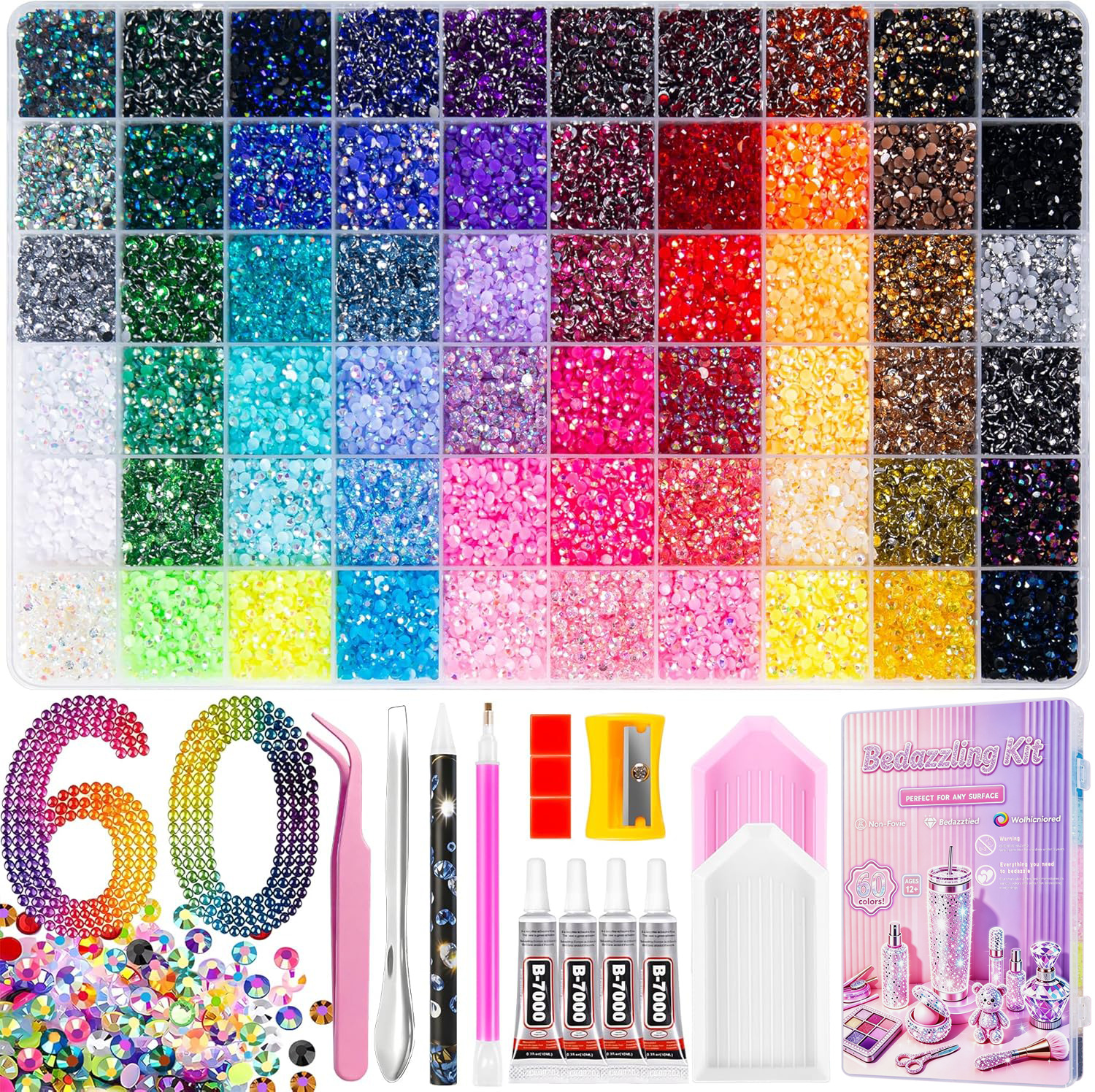Hot cross-border labels for hair 24 colors 28 colors 40 colors 48 colors 60 colors nail drill kits large capacity resin drill AB