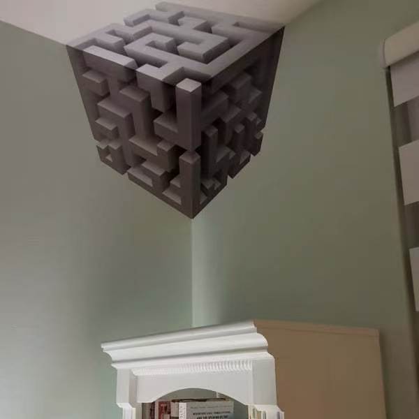 Independent website innovative, popular, best-selling Impossible Corners Wall Art—irregular optical illusion wall stickers.