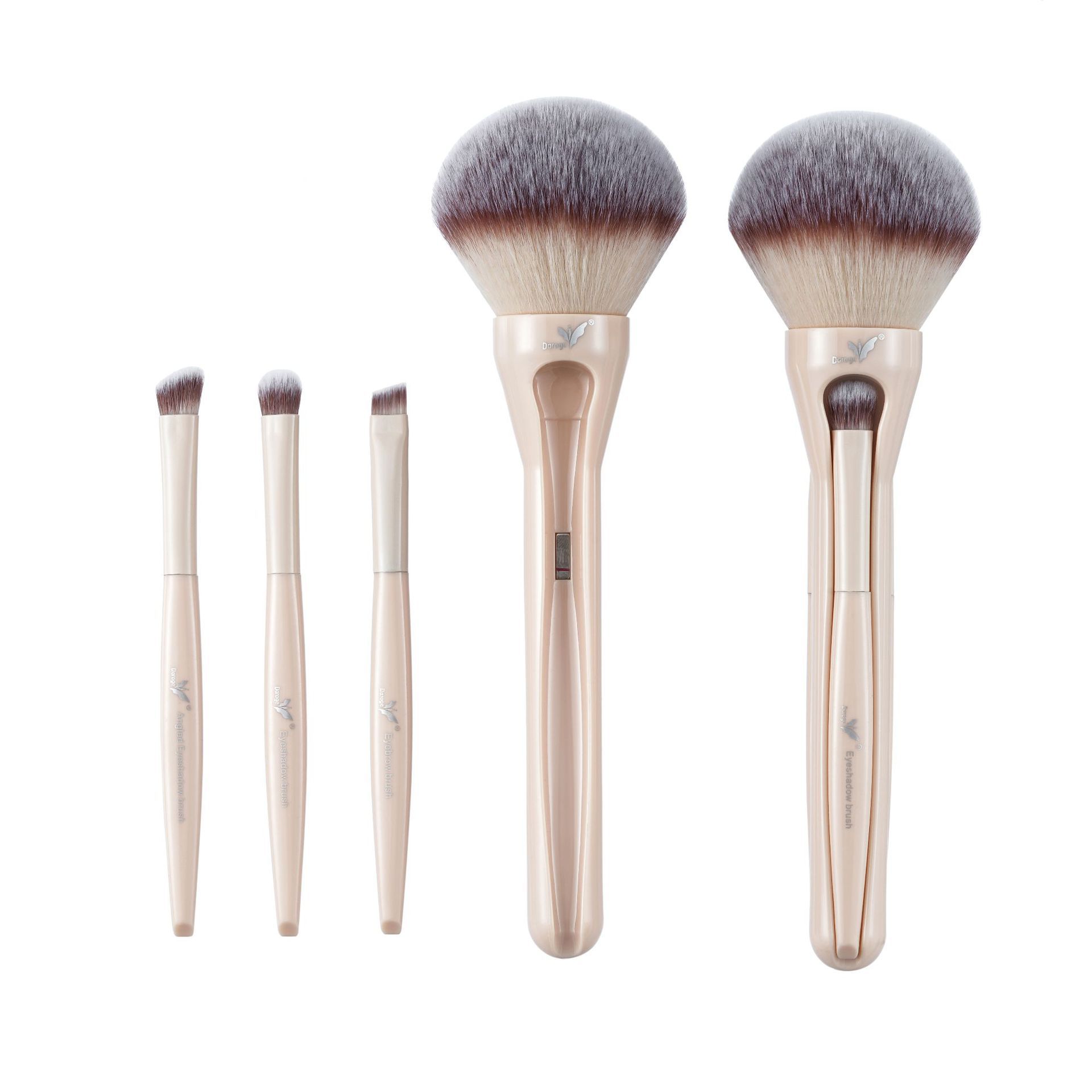 Four-in-one magnetic-absorbent brushes, four scattered eyebrow brushes, and four eye shadow brushes for the Daroge Valley