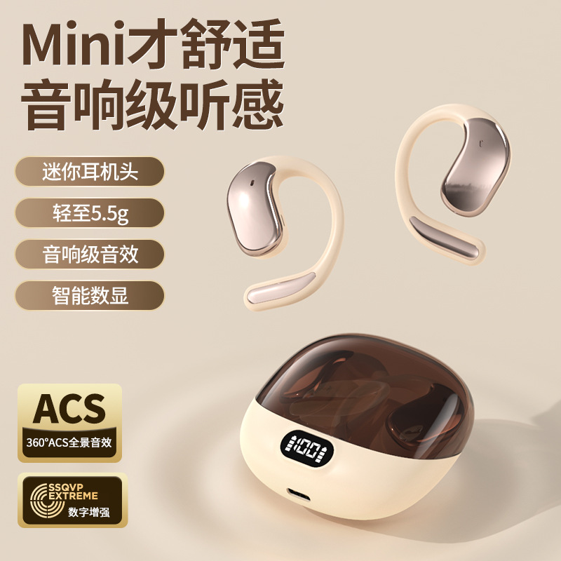 M55 Cross-Border New Bluetooth Earphones, 6.0 Version, Ear-Hook Design, Long Battery Life, Stereo Sound, In-Ear-Free, OWS