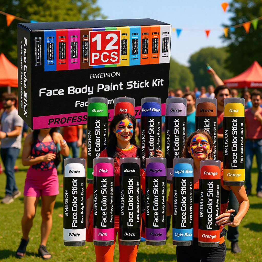 Cross-border bestseller: 12-color oil paint set, body painting pigment sticks, facial cream, Halloween graffiti cream, face paint sticks
