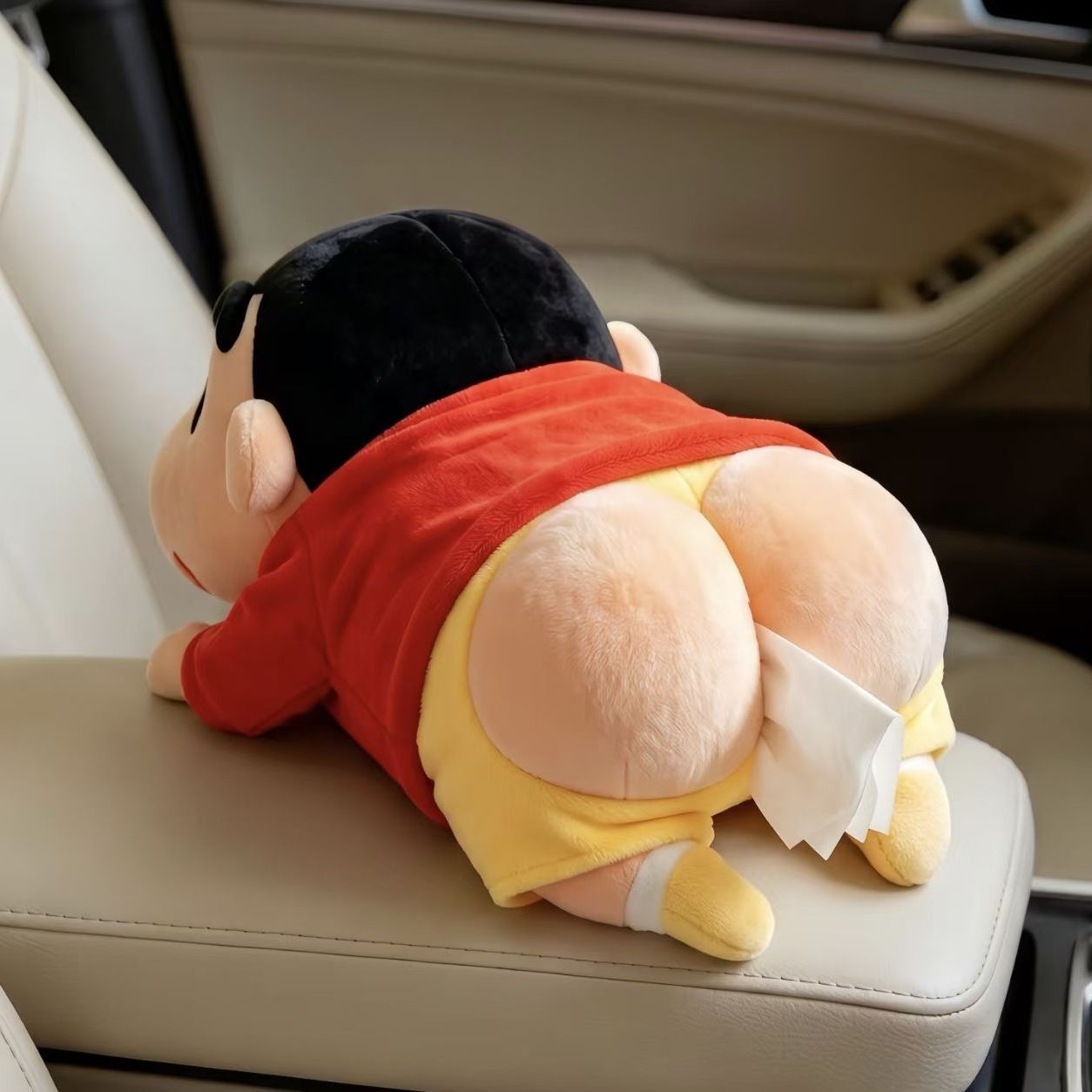 Cross-border Crayon Shin-chan lying-down plush toy, car decoration, in-car ornament, hanging doll, trendy figurine