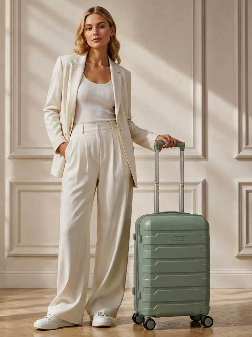 New Arrival from a Factory: Cross-Border PP Material Luggage, Export-Grade Travel Suitcase, Lightweight with Silent Omni-Wheels and Large Capacity