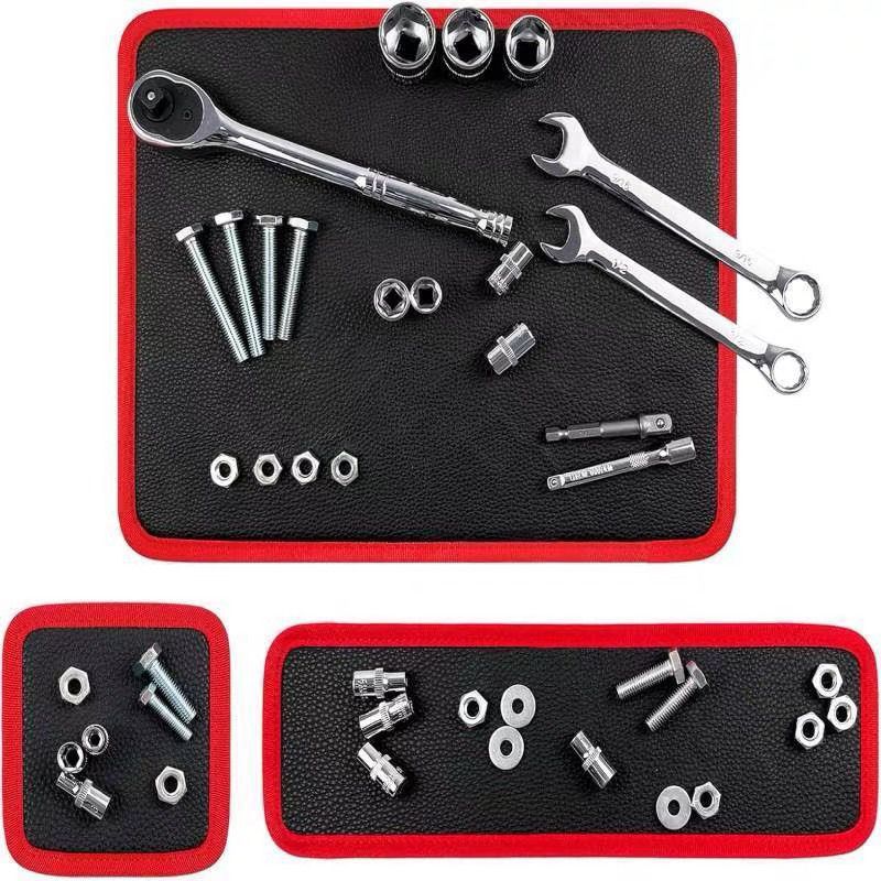 Cross-border new double-sided magnetic tool casting magnetic tool box black and red repair magnetic suction board casting