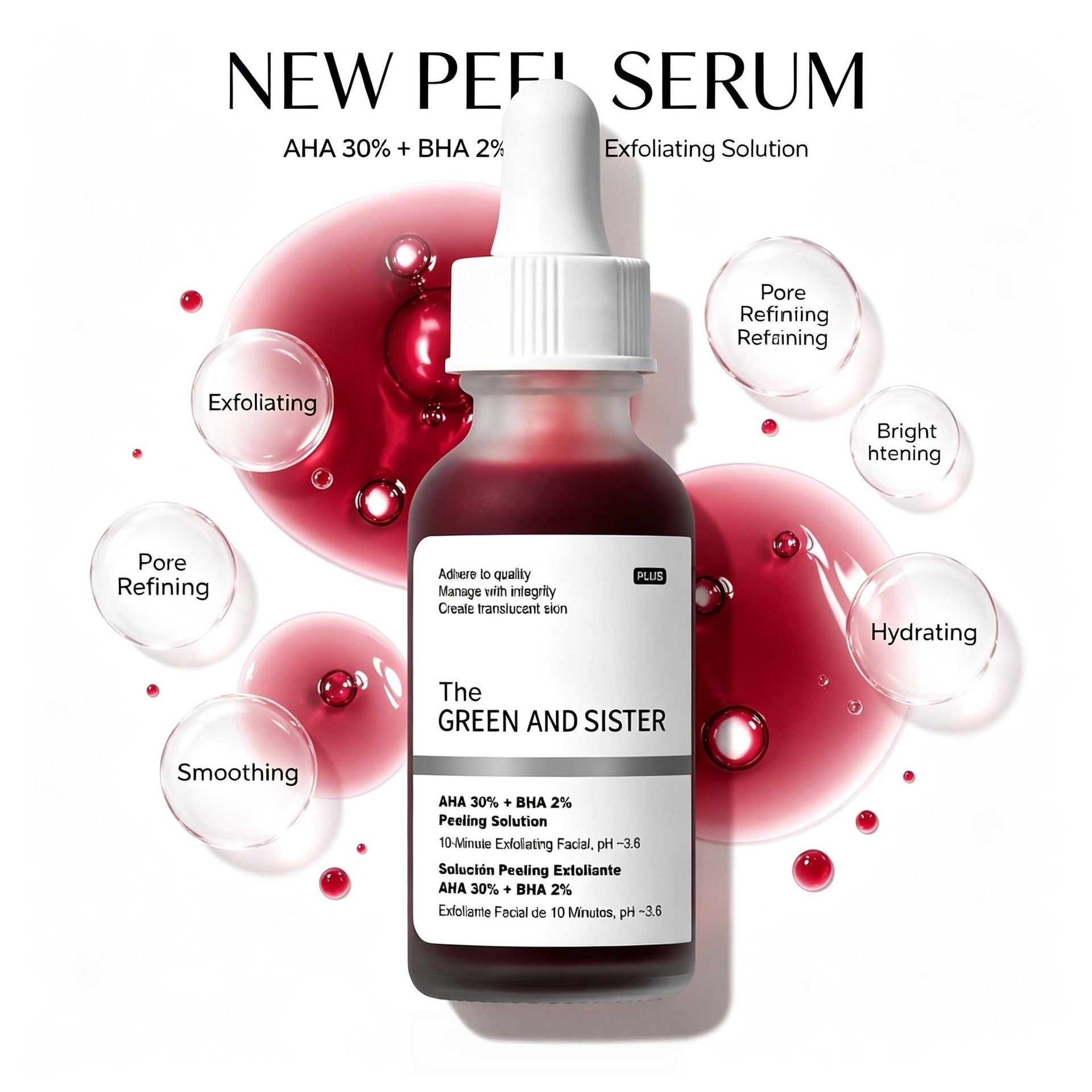 AHA and BHA gentle exfoliating essence—cross-border e‑commerce supply; COA, MSDS, and FDA documentation available.