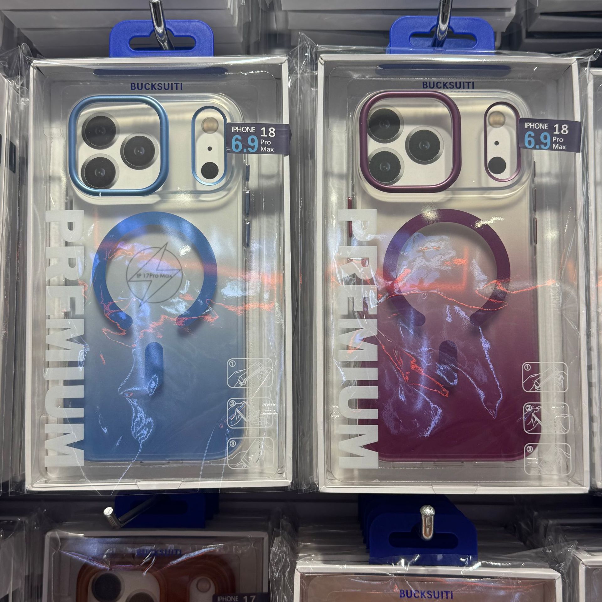 Compatible with iPhone 18 Pro Max, semi-transparent matte frosted magnetic phone case; Apple 17 Pro colorful gradient case.