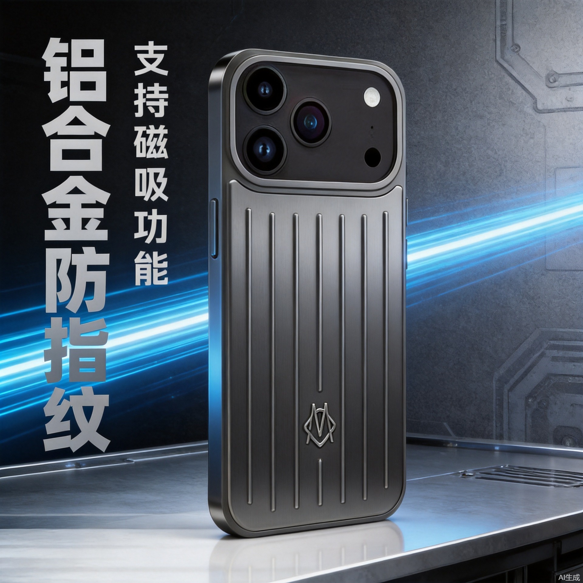 Compatible with Apple iPhone 17 Pro Max: aluminum‑magnesium alloy, minimalist, drop‑proof, magnetic attachment phone case.