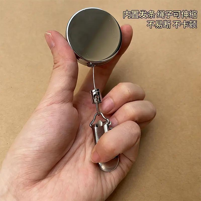 Multi-functional stretch bracelet with automatic recoil and retractable hook to prevent puncture