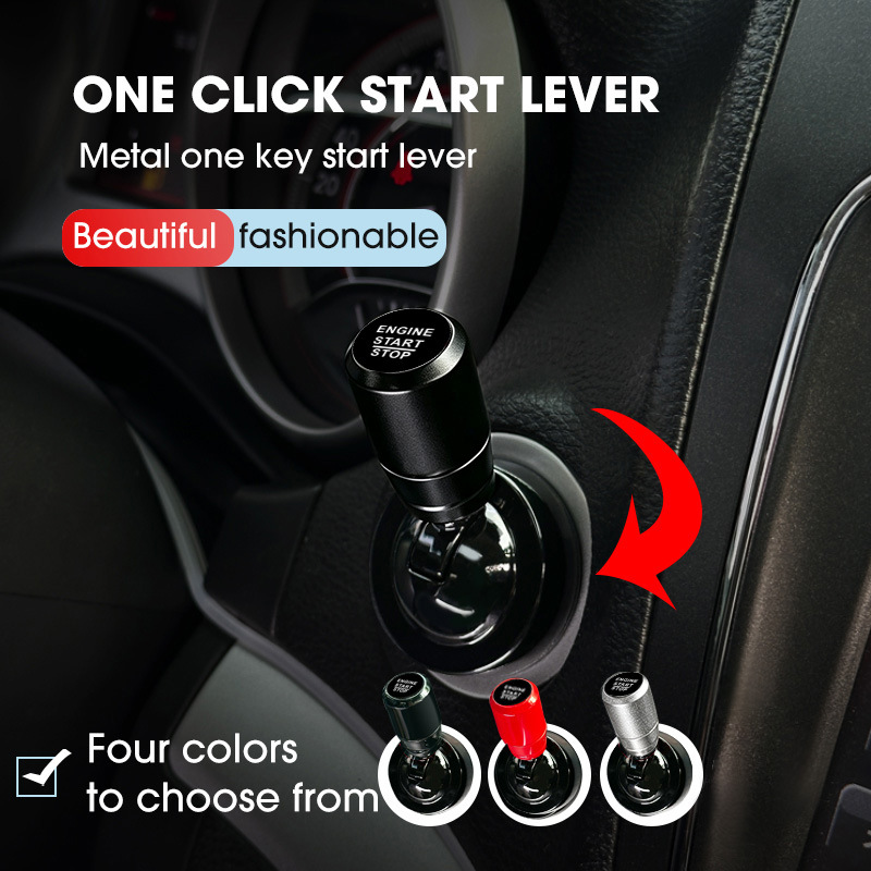 All-metal cylindrical ball bearing car one-button start button swing start cover decoration universal four colors
