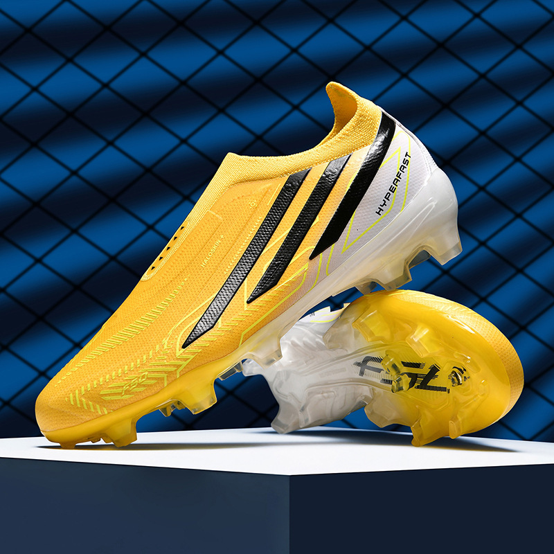 Cross-border new century cup F50 fly feather light football shoes TF no shoelace one-piece competition training FG nail shoes