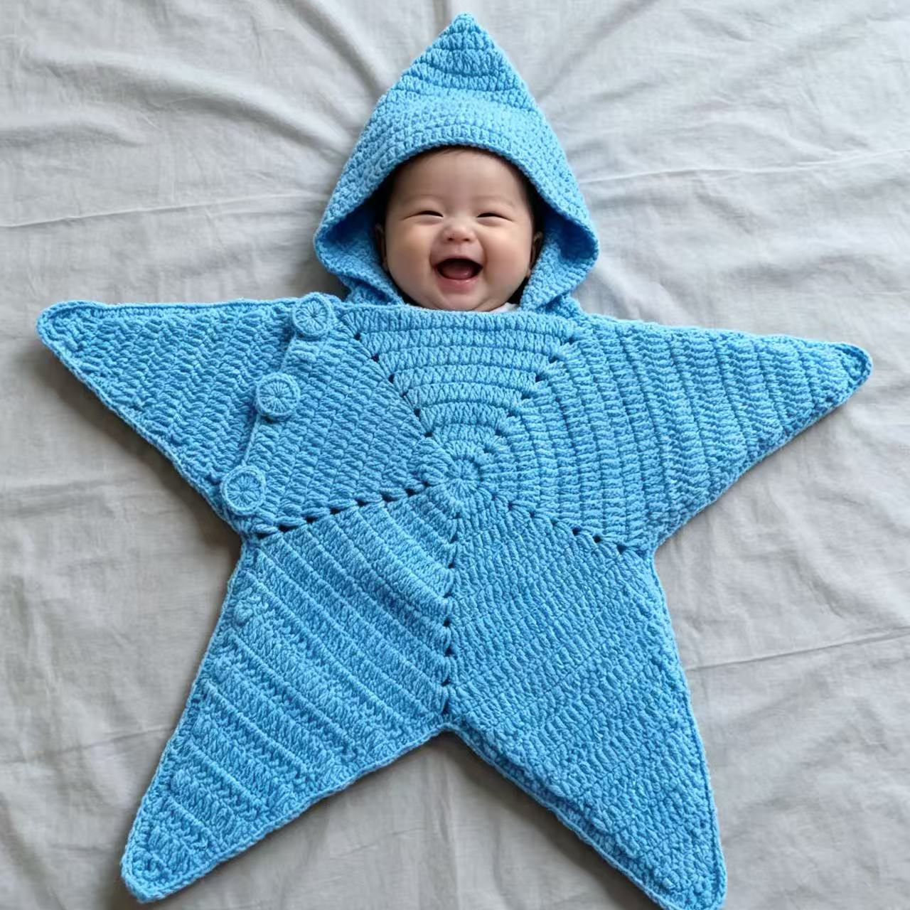 Cross-border new hand woven sea star baby wrapped sea star sleeping bag Comfort S